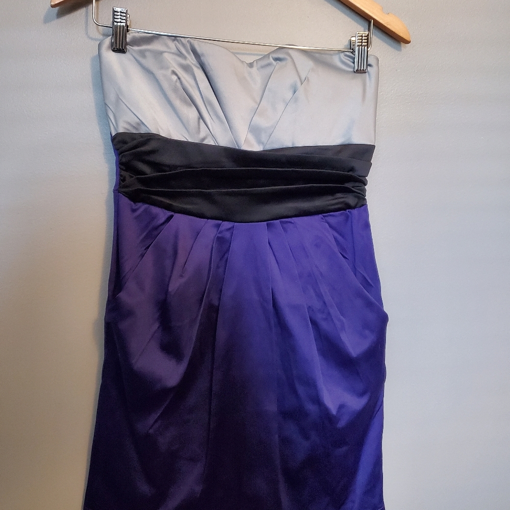 Impress! Silver/Black/PURPLE Dress w/Pockets - Size M